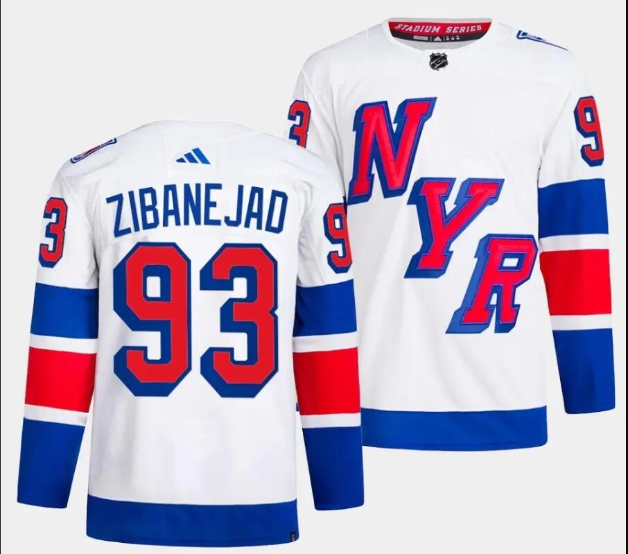 Men New York Rangers #93 Zibanejad white 2024 Hockey Stadium Series White Jersey->new york rangers->NHL Jersey